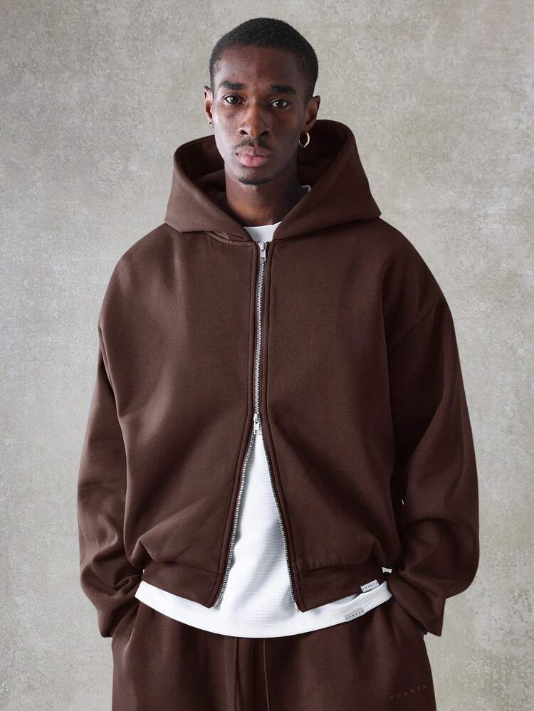 Sweat à capuche entièrement zippé avec cordon de serrage