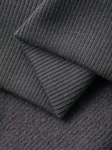 DAZY Sudadera con capucha térmica con diseño de bordado de letras góticas para hombres, gris carbón, otoño/invierno