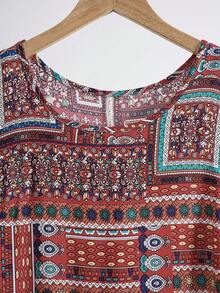 EMERY ROSE 大码复古无袖夏装 - 紅色 - 查看 5