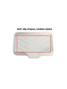 1 件硅胶皂碟托盘、自排水皂架（用于香皂）、带排水功能的硅胶皂碟、香皂盒、皂架、皂瓶、杯子、水槽或柜台收纳盒、厨房台面用洗碗皂碟、家居浴室装饰、秋季装饰、返校