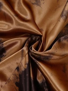 Modelyn Plus Size Women Elegant Coated Umbrella Skirt - Gold - View 4