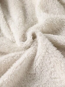 Teen GirlCasual Loose Fit Thickened Faux Fur Collar Waist Cinched Mid-Length Jacket, Autumn/Winter, Korean Style - Apricot - View 4