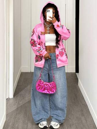 BamGleam Nouveau pull à capuche à manches longues pour femmes, chaud et confortable, imprimé décontracté. Ample et imprimé tie dye, peut être assorti avec des shorts et des bottes