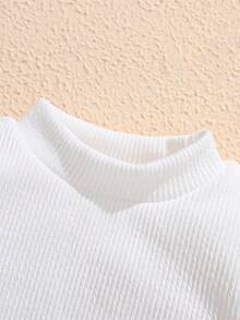 Souflis Souflis 3 件套女婴秋春优雅风格套装、长袖外套和纯色长袖上衣和镀金裙子幼儿圣诞装女婴格子装秋冬 - 紅木色 - 查看 6