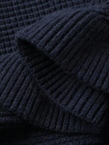 Dazy Kids Girls Crew Neck Bow Decor Sweater, Autumn - Navy Blue - View 5