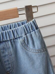 SHEIN 男婴保暖加厚长袖衬衫+灰色针织背心+牛仔裤两件套，舒适休闲百搭，适合室内、室外、日常穿着、运动、玩耍、派对、拍照、度假、返校、街头风、慢跑、运动服、万圣节、春夏秋冬等各种场合。 - 藍色 - 查看 7