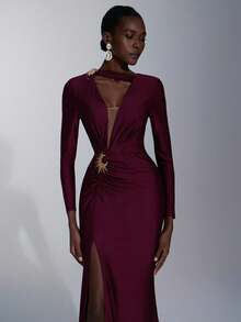 Elitara Bridesmaid Dresses - Burgundy - View 7