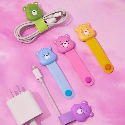SHEIN X Care Bears การจัดเก็บสายเคเบิล การ์ตูน, สายชาร์จหูฟัง เดินทาง เครื่องจัดระเบียบ, ที่จัดเก็บสายเคเบิลน่ารักหลายหน้าที่ ในบ้าน