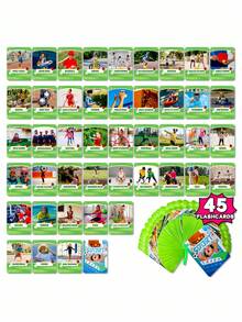 1SET Toddler Flash Cards Realistic Photo Fruits Vegetables Sports Occupations Behavior Preschool Learning Toys For Brain Development Attention - Multicolor - View 6