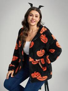 Comfylo Jaket Bulu Wanita Ukuran Besar, Hangat Nyaman Kasual Formal Malam Musim Gugur Musim Dingin, Pakaian Hitam untuk Pesta Rave Cokelat Musim Gugur Halloween Natal - MultiWarna - View 8