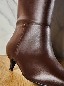 SHUZIA 女士迷人性感尖头小猫跟及膝靴