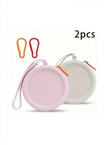 1pc Round Silicone Pet Training Bag, Dog Snack Storage Pouch Dog Outing Dog Stuff - Multicolor - View 9