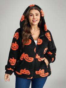 Comfylo Jaket Bulu Wanita Ukuran Besar, Hangat Nyaman Kasual Formal Malam Musim Gugur Musim Dingin, Pakaian Hitam untuk Pesta Rave Cokelat Musim Gugur Halloween Natal - MultiWarna - View 11