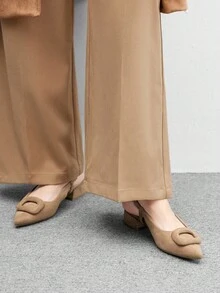 CUCCOO BIZCHIC Women's Fashion Versatile Pointed Toe Flat Shoes For Christmas Spring Shoes - Coffee Brown - View 5