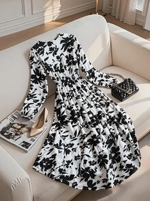 GlowEve CURVE Vestidos de Halloween talla grande - Blanco y Negro - Ver 2