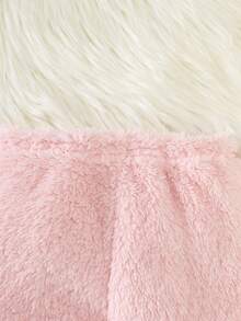 3pcs Baby Girls' Cartoon Sheep Embroidery Pajama Set With Hats,White And Pink,Autumn,Cute,Lounge Fleece Long Sleeve Winter Pajamas,9M-3Y Newborn Girl - Pink - View 6