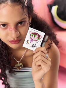 FanGlow THE POWERPUFF GIRLS X SHEIN Buttercup 1pc Colorful Cartoon Tattoo Sticker Suitable For Shoulder, Neck, Clavicle, Arm, Body Art, Temporary Waterproof Simulation Tattoo Sticker - Multicolor - View 2