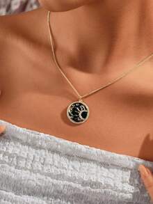 Glisma Dây chuyền mặt dây chuyền thời trang và thanh lịch mạ vàng 18K dành cho nữ - Nhiều màu - Xem 1