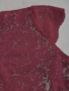 Fairmaia German Traditional Elegant Women's Stand Collar Sheer Lace Blouse