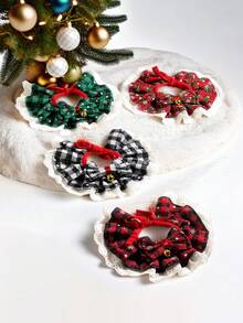 PETSIN 节日宠物围巾，铃铛猫狗围巾，欧根纱蕾丝猫狗围巾，宠物围巾，适合中小型犬，各种猫