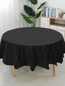 1 chiếc khăn trải bàn tròn bằng nhựa nhiều màu dùng một lần kích thước 84 inch, khăn trải bàn tròn hoàn hảo cho tiệc sinh nhật, đám cưới, ngày lễ, tiệc năm mới 2025, trang trí bàn tại nhà, khăn lau đường kính 213cm, khăn trải bàn trang trí ngày lễ tình nhân - Nhiều màu - Xem 3