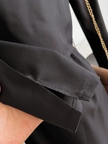 Sweetra Young 2pcs Black Blazer Jacket & Spaghetti Strap Dress Set, Elegant Fitted Fashion Outfit For Spring, Autumn, Winter Fall