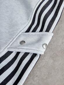 PAVTROS Bộ đồ nam phong cách đường phố INS Chicago Letter in hình chữ cái, gồm áo hoodie và quần giữ nhiệt, thích hợp cho lễ hội âm nhạc ngoài trời, hộp đêm, làm quà tặng cho bạn trai/chồng, quà kỷ niệm, màu xám nhạt, trang phục thu đông. - Màu Xám nhạt - Xem 3