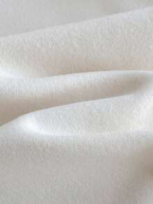 SHEIN Teen Girls Casual Two-Tone Edge Trim Short Jacket, Autumn Short Cardigancrop Cardiganblack And White Jacketcardigan White,White Solid Jacket, Back To School Season, Warm Winter Jacket, Girls Jacket - Apricot - View 6