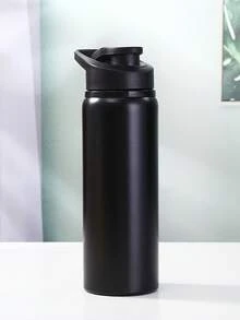 1PC 700ml Portable Stainless Steel Bicycle Water Bottle Straight Drinking Outdoors Sports Travel Kettle Metal Water Bottle - Black - View 7