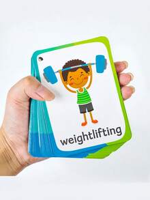 Zazumi 1SET Early Learning Flash Cards For Toddlers Preschool Educational Toys Cognitive Development Activity Games Attention Span Training With Cute Cartoon Images Home Classroom Teaching Aid - Multicolor - View 8