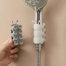 1pc Silicone Shower Bracket Shower Head Holder, Shower Head Suction Cup Holder Silicone Relocatable Wall Shower Head Holder Without Drilling Adhesive Mount Bracket For Kid Adult - Multicolor - View 1