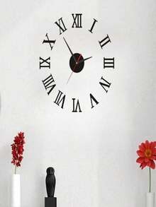 Reloj de pared 3D DIY Pegatinas de espejo acrílico Relojes de pared para decoración del hogar Sala de estar Reloj de aguja de cuarzo Reloj colgante Europa Horloge Color: Negro, Decoración del hogar, Decoración de la habitación Regalos Reloj de cumpleaños Graduación Decoración de pared del dormitorio Decoración del dormitorio Vuelta al colegio
