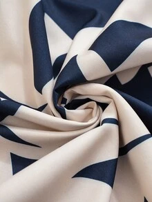 EMERY ROSE Plus Size 2Pcs Set Geometric Pattern, Minimalist Fashion Casual Everyday Wear,Western Wear Women