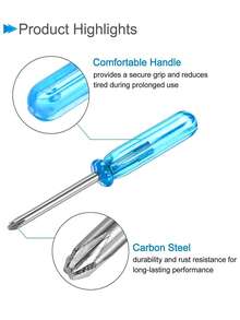 10pcs Blue Mini Screwdriver Set, Toy 2mm Cross Word Repair Tool, Suitable For Exercising Hands-On Ability Small Repair Tool, Crystal Screw Tool Halloween, Christmas, Thanksgiving Gift, Tools For Men