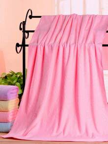 SHEIN 1件套超细纤维毛巾套装压花熊图案速干浴巾沙滩巾超柔软吸水豪华水疗泳池毛巾礼物 - 彩色 - 查看 3