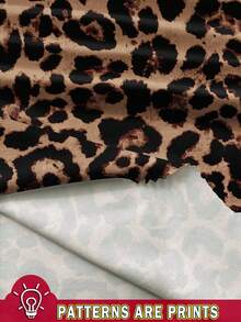 SHEIN LUNE Women's Casual Minimalist Leopard Print Bodysuit, Suitable For Spring & Summer Beach Wear Suitable For Going Out