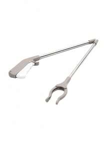 Portable Stainless Steel Litter Pickup Tongs, Extend Reach Trash Claw For Home, Sanitary Forceps Litter Picker Tool, No Bending Over