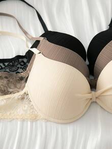 SHEIN 3件套女士钢圈文胸聚拢文胸休闲文胸 - 彩色 - 查看 7