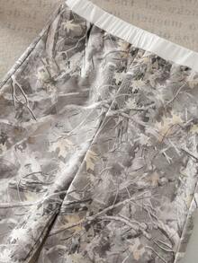 SHEIN Babygirl Versatile Cute Leaf Pattern Elastic Waist Loose Pants Fall Winter