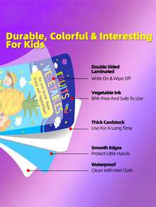 Zazumi 1SET Kids Learning Cards Food Fruit Animal Weather Preschool Educational Cognitive Game Improve Concentration Make Learning Fun - Multicolor - View 4