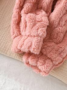 SHEIN Playful Pals 2 件套女婴春秋休闲风格套装保暖长袖上衣和长裤 - 粉色 - 查看 7