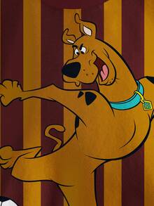 SCOOBY-DOO X SHEIN Felpa girocollo a maniche lunghe da ragazzo con motivi a righe e cartoni animati, in stile color block - Bianco - Visualizzare 6