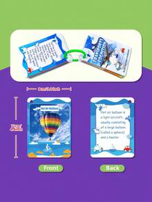 Zazumi 1SET Toddler Flash Cards Everyday Objects Vehicles Traffic Signs Space Astronomy Preschool Learning Toys For Kids Brain Development Attention Span Realistic Photos - Multicolor - View 3