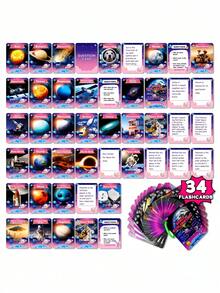 Zazumi 1SET Toddler Flash Cards Everyday Objects Vehicles Traffic Signs Space Astronomy Preschool Learning Toys For Kids Brain Development Attention Span Realistic Photos - Multicolor - View 11