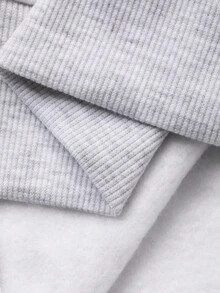 DAZY 女式宽松国旗印花落肩长袖休闲羊毛衫 - 灰色 - 查看 7