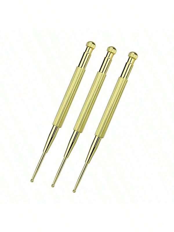 1pc Bronze Acupressure Point Massage Stick, Stainless Steel Acupressure Pen, Suitable For Whole Body, Eye Area, Facial Meridians, Foot Bottom