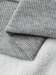 DAZY Men's Applique Embroidered Drawstring Sweatpants And Pullover Sweatshirt Set, Autumn/Winter - Grey - View 6