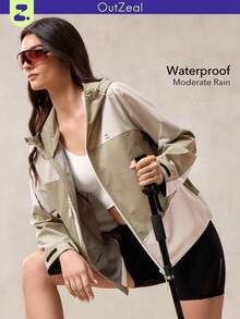OutZeal Women Water-Resistant Multi Pockets Drawstring Hem Outdoor Jacket Hiking Camping