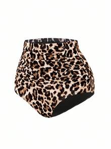 Zestiva 2025年新款女士夏季休闲运动聚会豹纹高腰收腹泳衣下装 - 彩色 - 查看 6