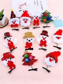 PETSIN 1 Piece Of Cartoon Christmas Hair Clip, Antler Hair Clip, Pet Christmas Hair Clip, Hair Accessory, Headwear, Pet Supplies - Multicolor - View 6